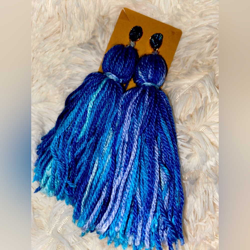 Custom Multicolor Fringe  Earrings